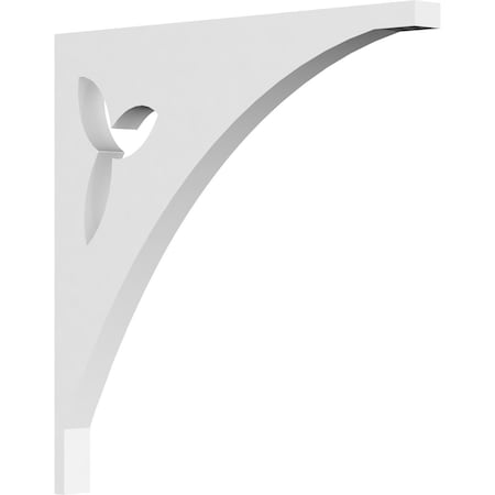 Ekena Millwork Naple Architectural Grade PVC Bracket, 5/8"W X 8"D X 8"H BKTP01X08X08NA